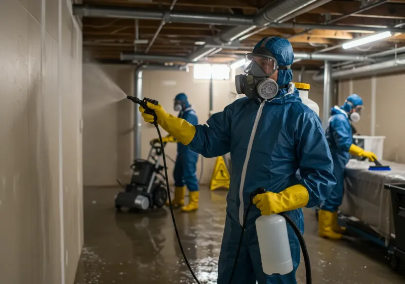 Basement Sanitization and Antimicrobial Treatment process in LaGrange County, IN