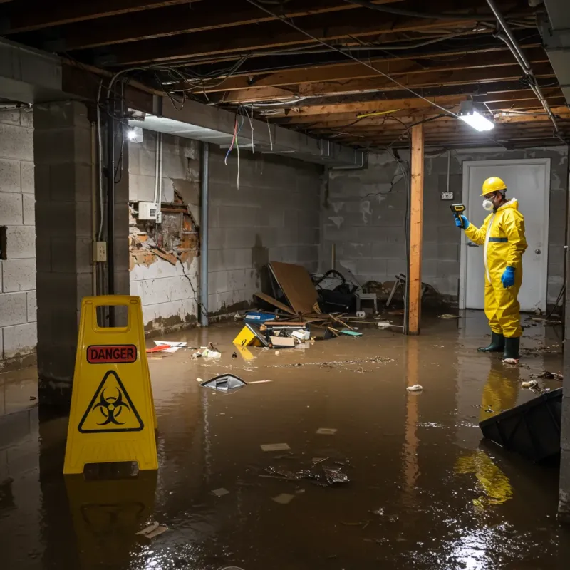 Flooded Basement Electrical Hazard in LaGrange County, IN Property
